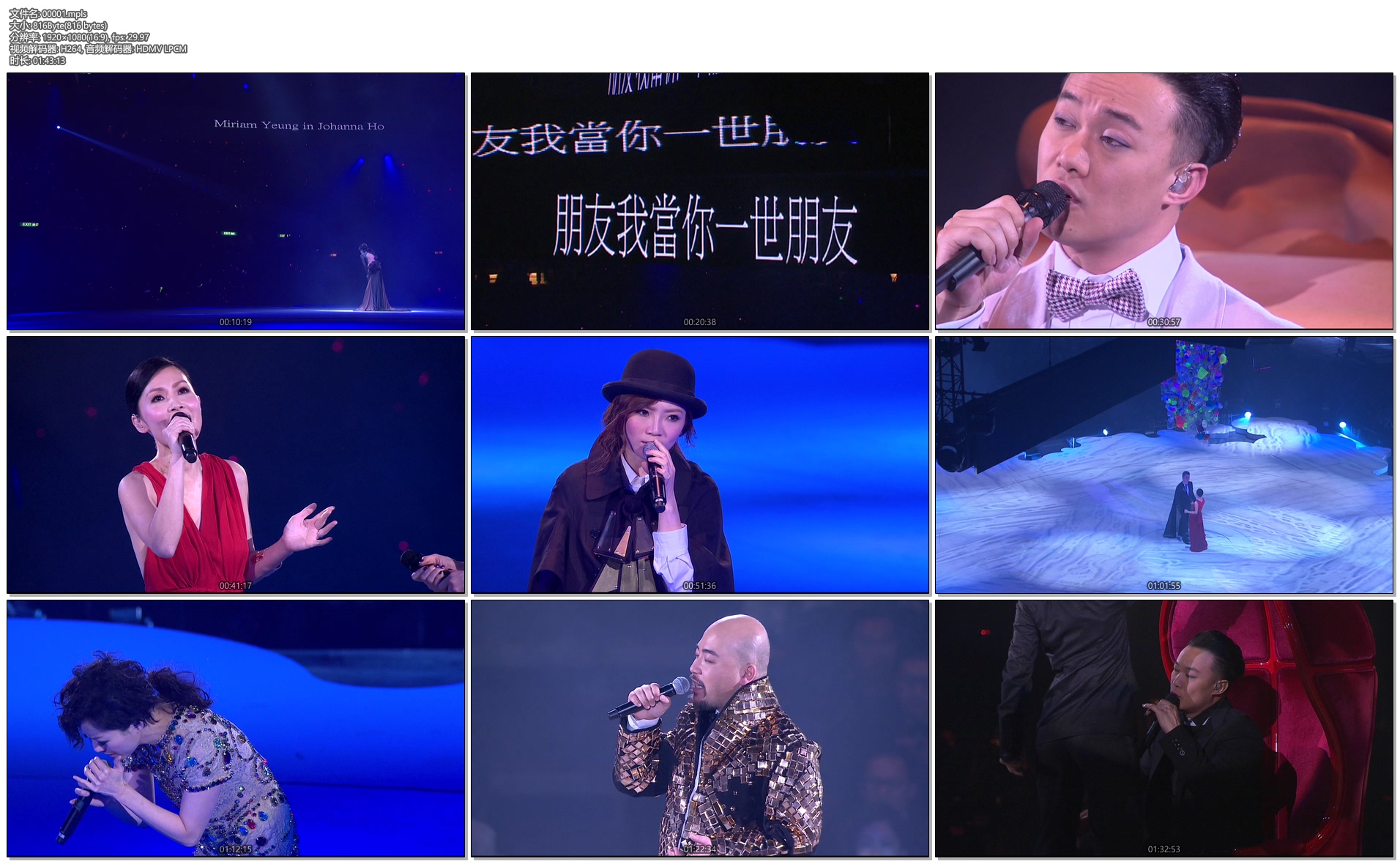 [蓝光原盘] 黄伟文作品展 演唱会2012 [半个香港乐坛 超过40个歌手 18年名曲尽出] 《BDMV 3碟115.52G》插图(9)