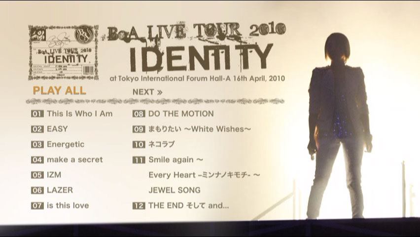 BoA IDENTITY LIVE TOUR retailer 2010 DVD Japan